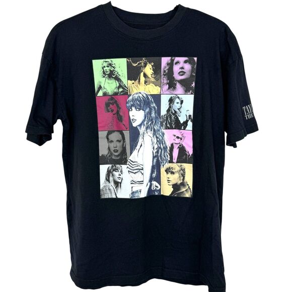 Taylor Swift 2023 The Era's Tour Black colorful short sleeve T-shirt EUC Size XS - Picture 1 of 8
